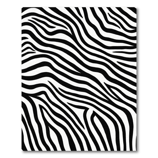 Striking Black White Zebra Stripes Rug