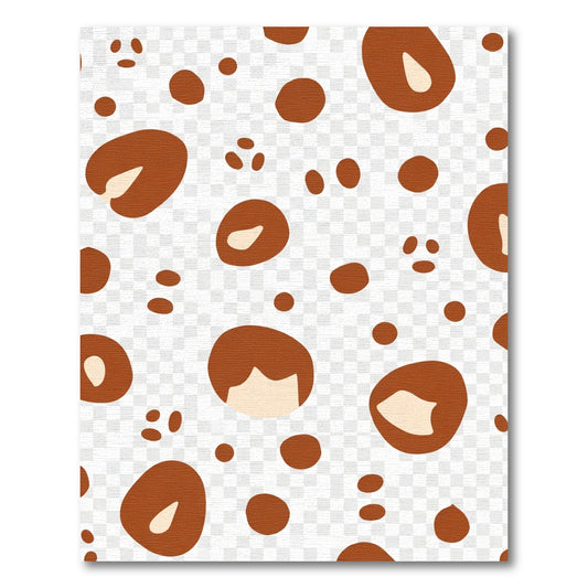 Brown Tan Blobs Scattered Compositions Rug