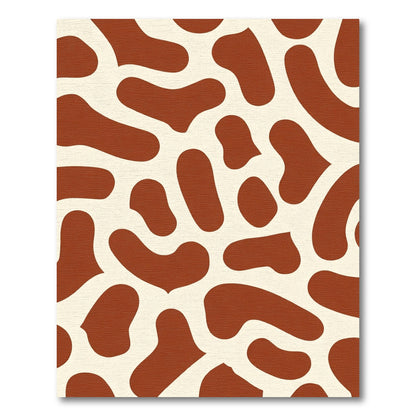 Brown And Cream Abstract Spots Rug