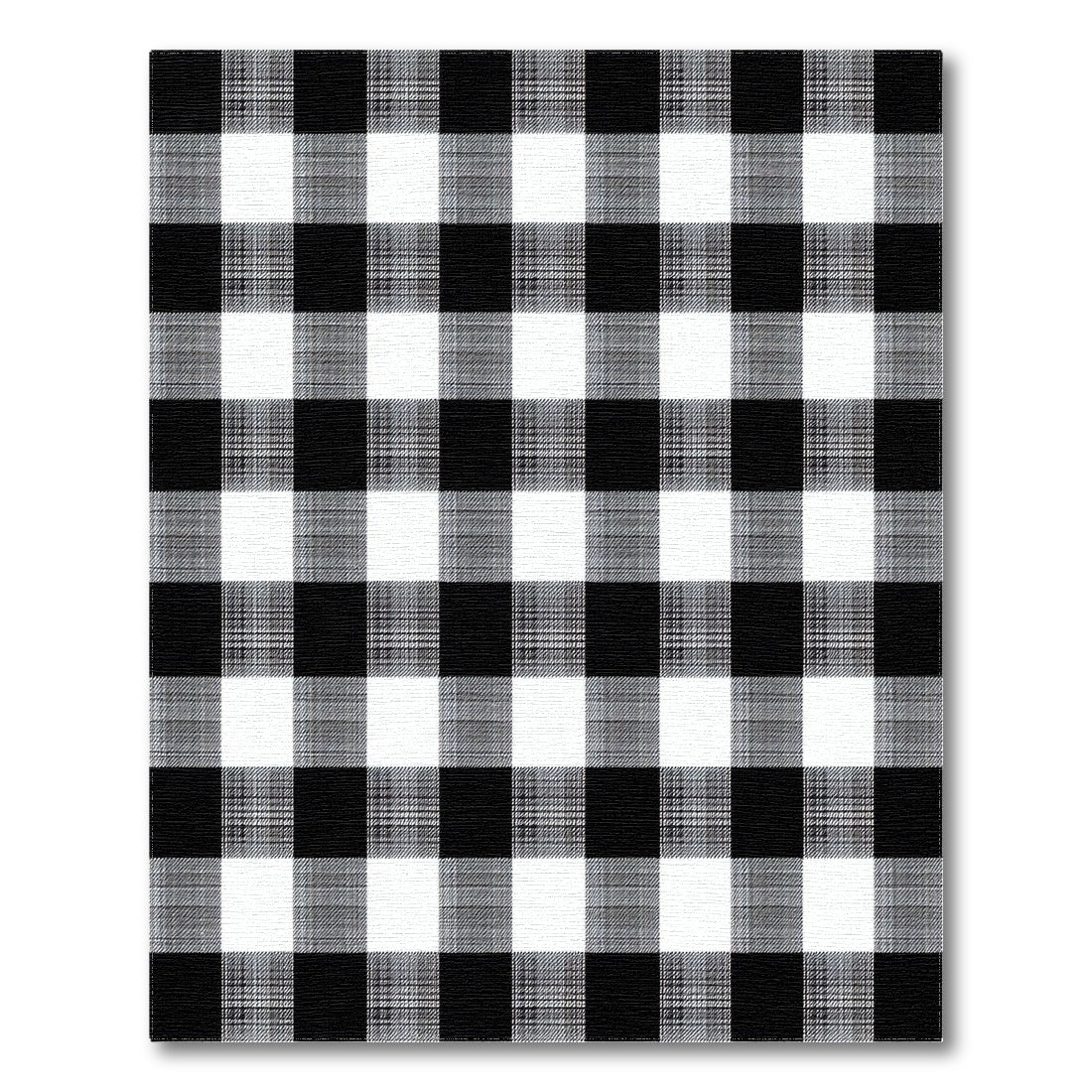 Black and White Black and White Checkered Geometric Area Rug
