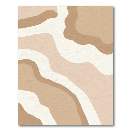 Earthy Serene Wavy Abstract Rug