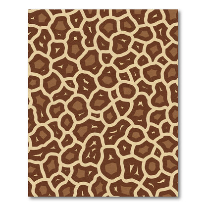 Golden Brown Giraffe Spot Rug