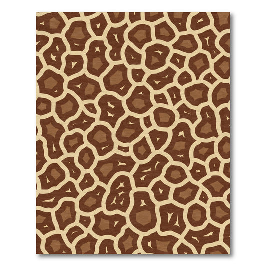 Golden Brown Giraffe Spot Rug