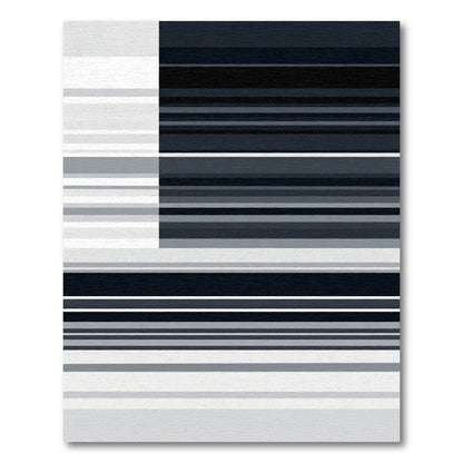 Monochromatic Stripe Abstract Area Rug