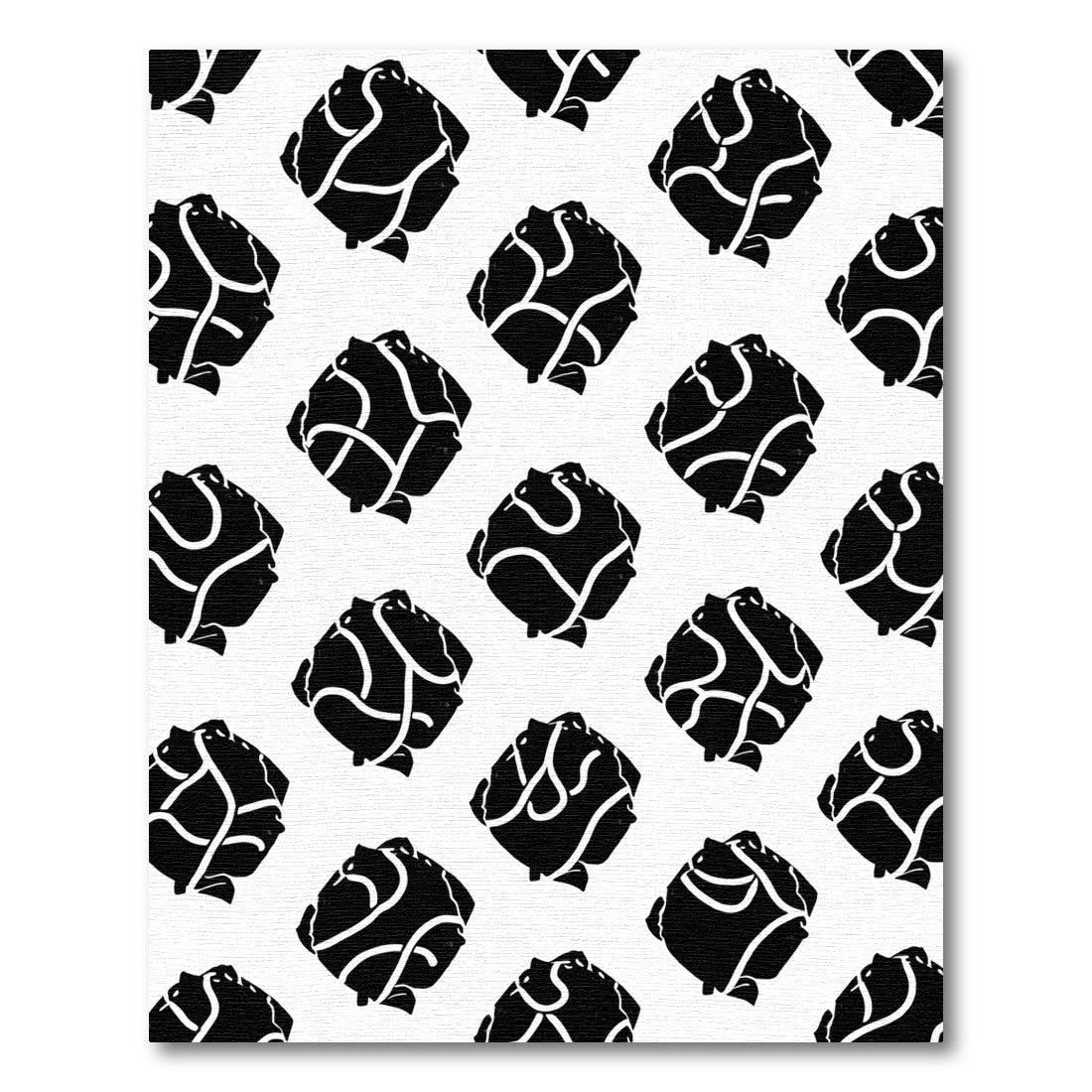 Black White Organic Organic Rhombus Rug