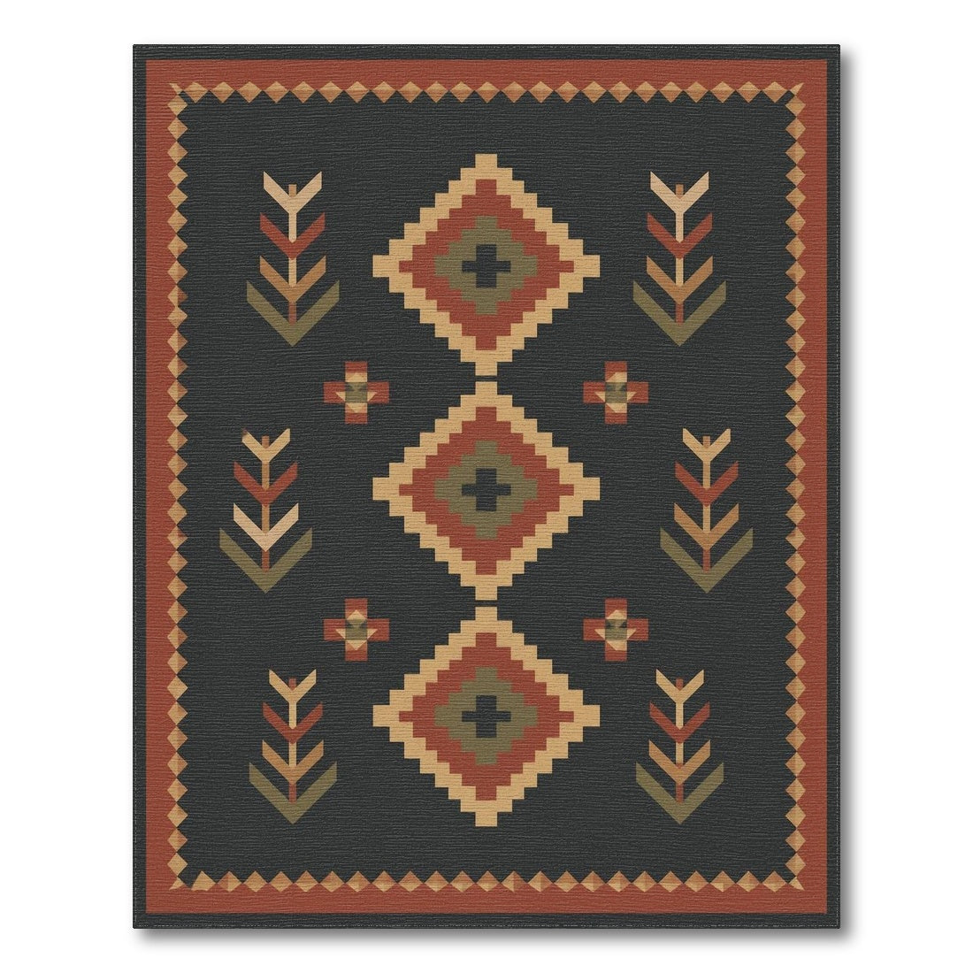 Southwestern Geometric Diamond Southwestern Area Rug
