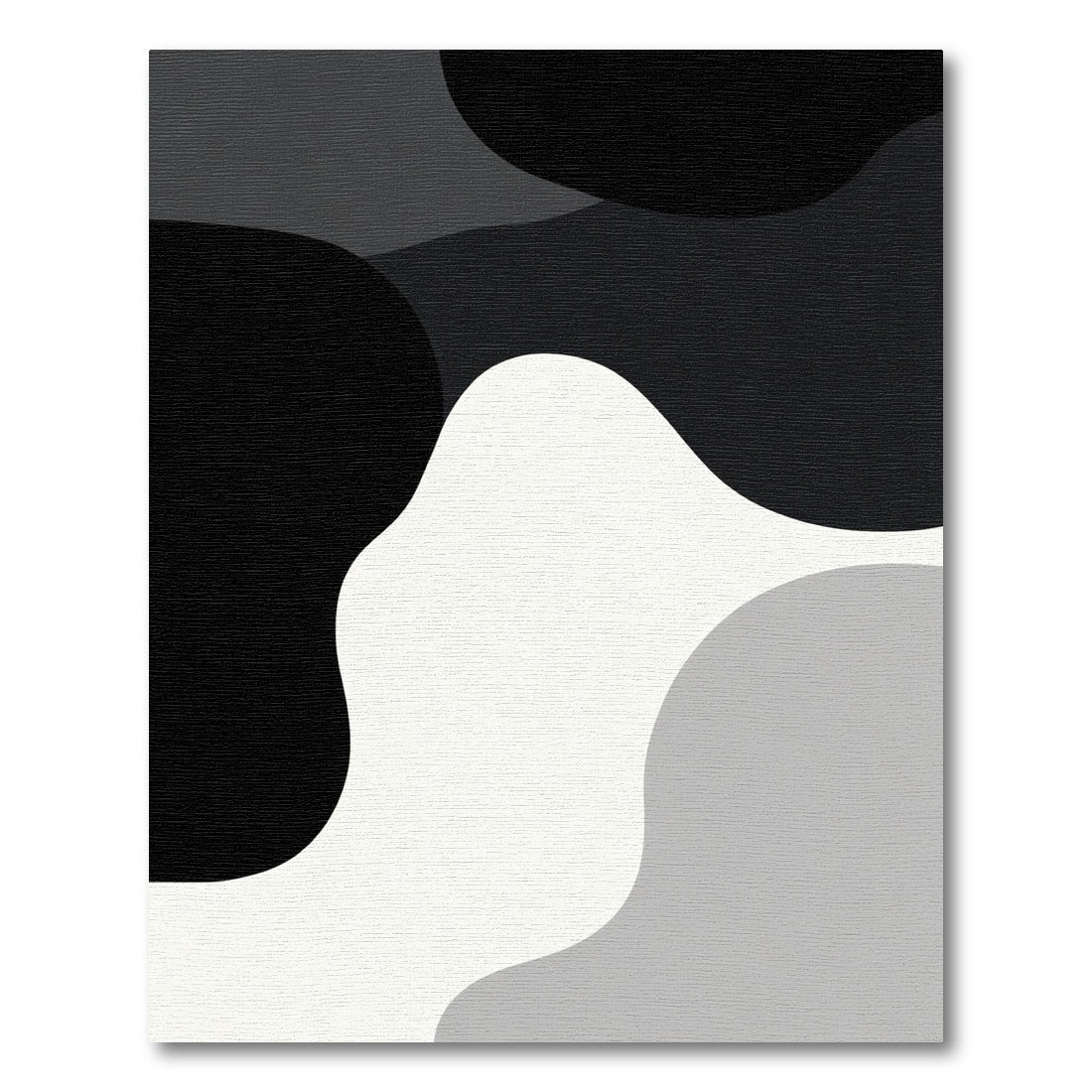 Monochrome Abstract Blobs Rug