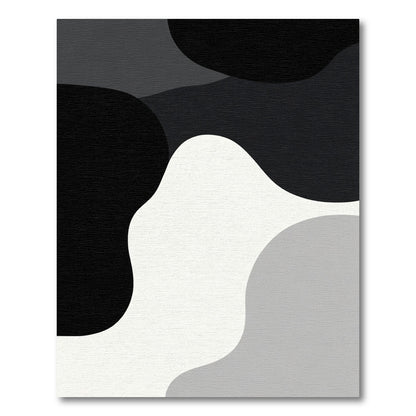 Monochrome Abstract Blobs Rug