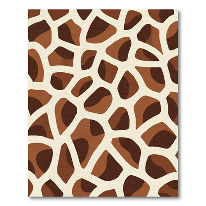 Earthy Brown Giraffe Spots Rug