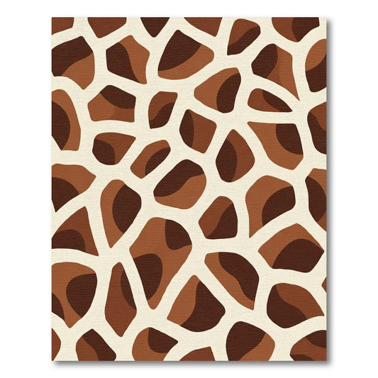 Earthy Brown Giraffe Spots Rug