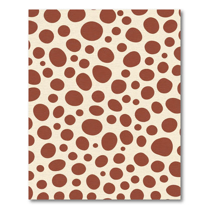 Red Dot Scattered Cream Rug