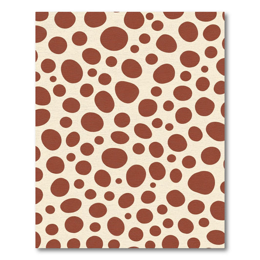 Red Dot Scattered Cream Rug