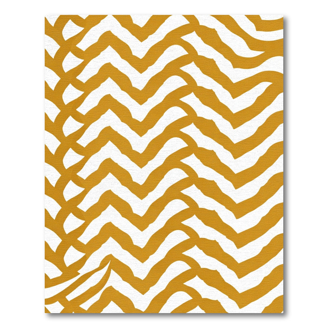 Golden Ochre Chevron Intertwined Rug