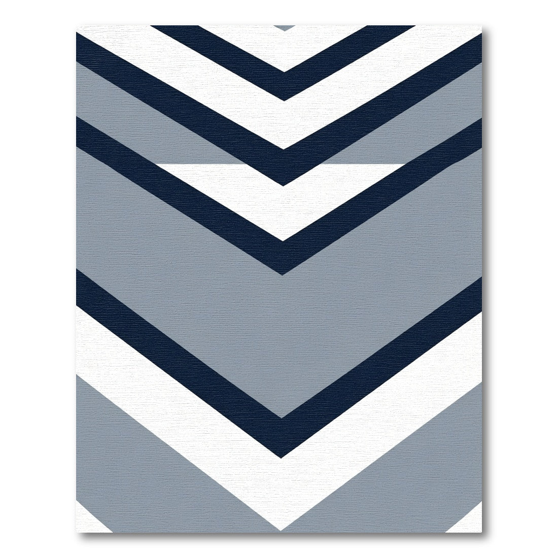 Navy White Gray Chevron Stripes Rug