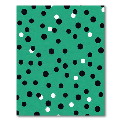 Teal Black White Polka Dot Scatter Rug