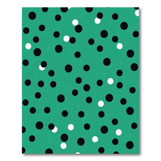 Teal Black White Polka Dot Scatter Rug