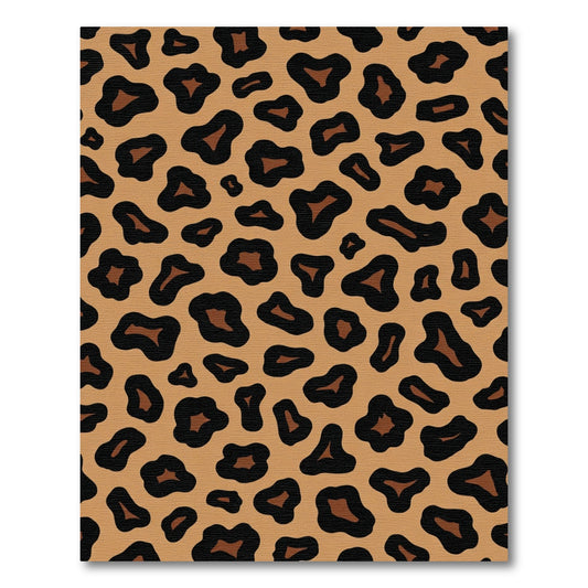 Bold Tan Leopard Spots Rug