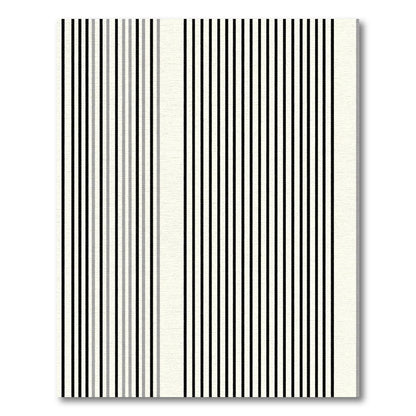 Modern Minimalist Black Gray Stripe Rug