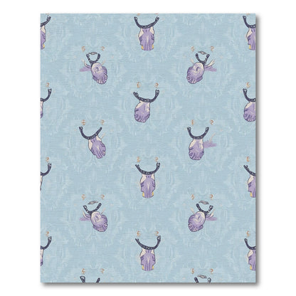 Pale Violet Abstract Bird Artwork Rug