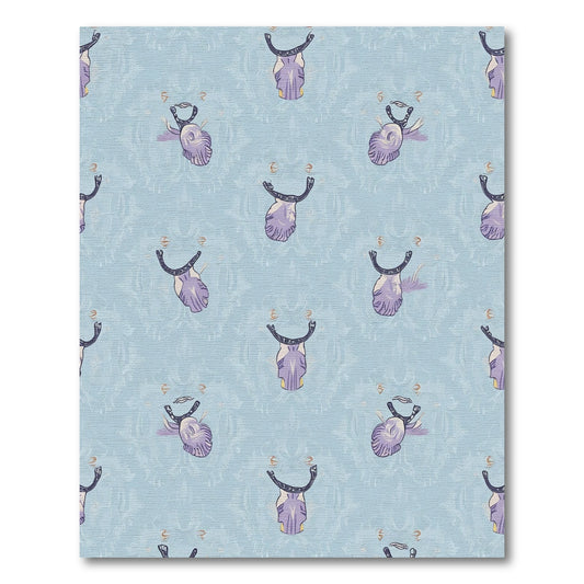 Pale Violet Abstract Bird Artwork Rug