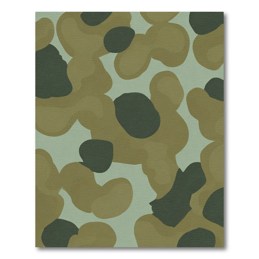 Neutral Earth Tones Camouflage Blobs Rug