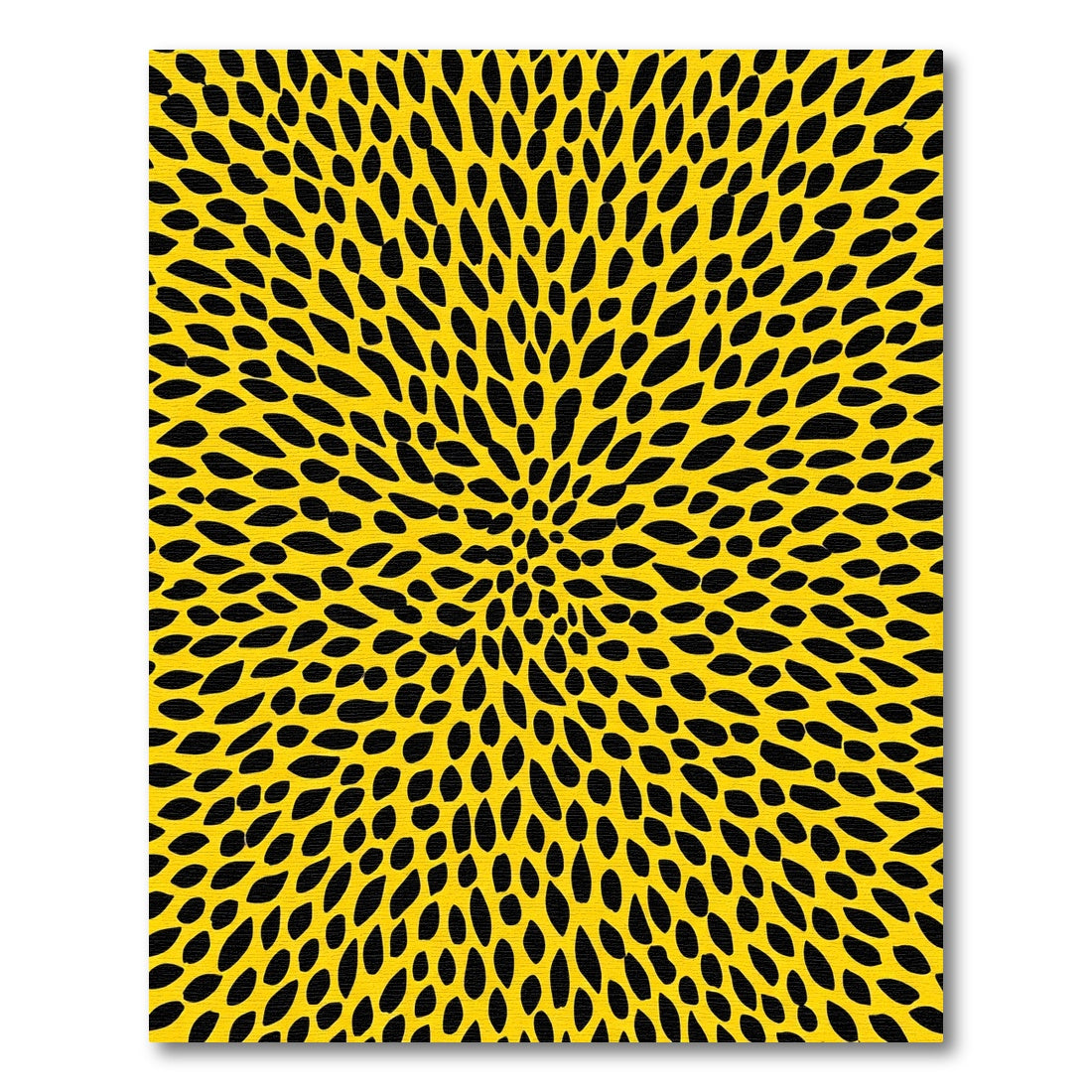 Bold Yellow Petals Bursting Abstract Rug