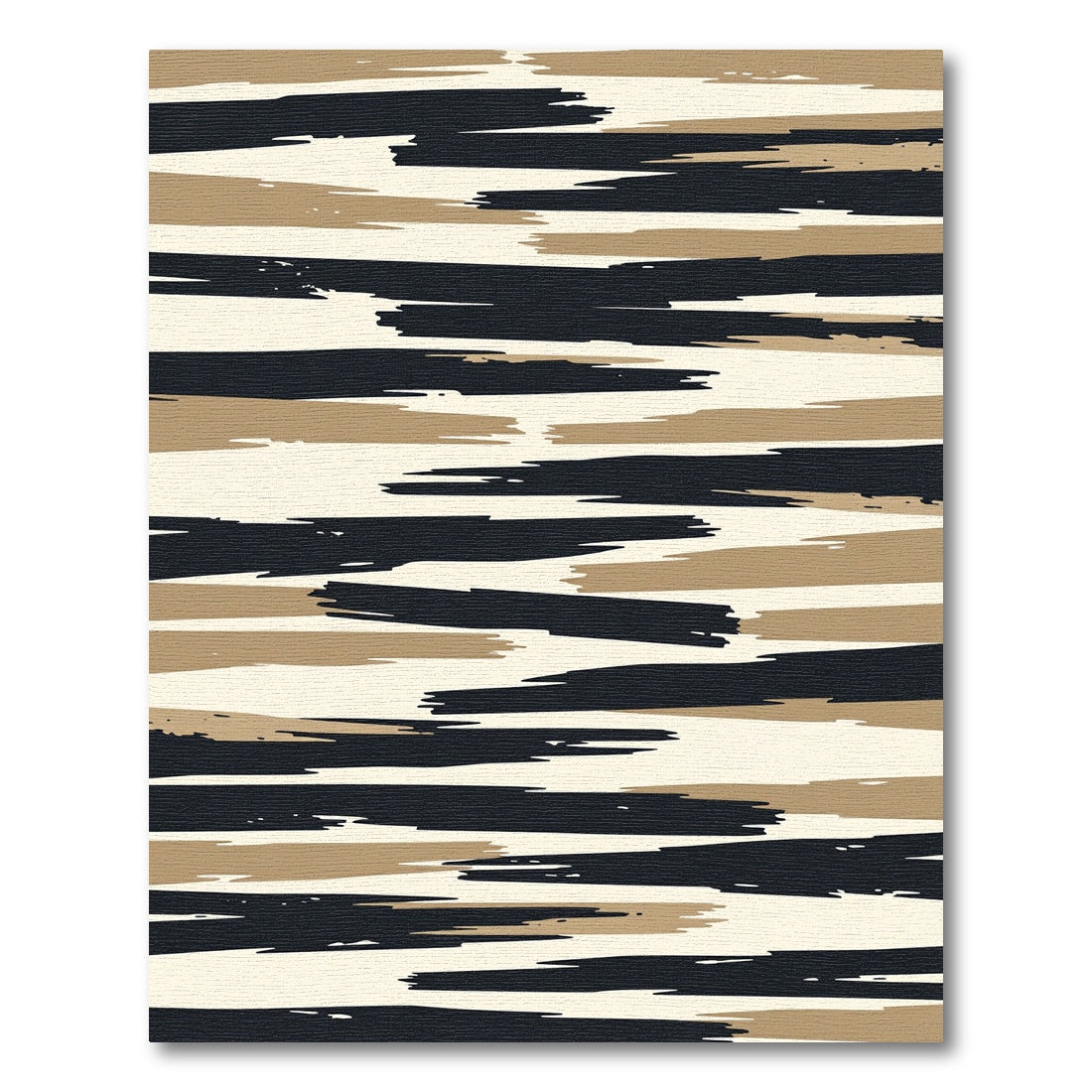 Earthy Brushstroke Horizontal Stripes Rug