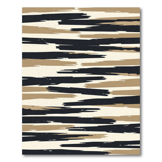 Earthy Brushstroke Horizontal Stripes Rug