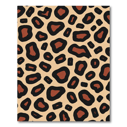 Chic Black Tan Spots Rug