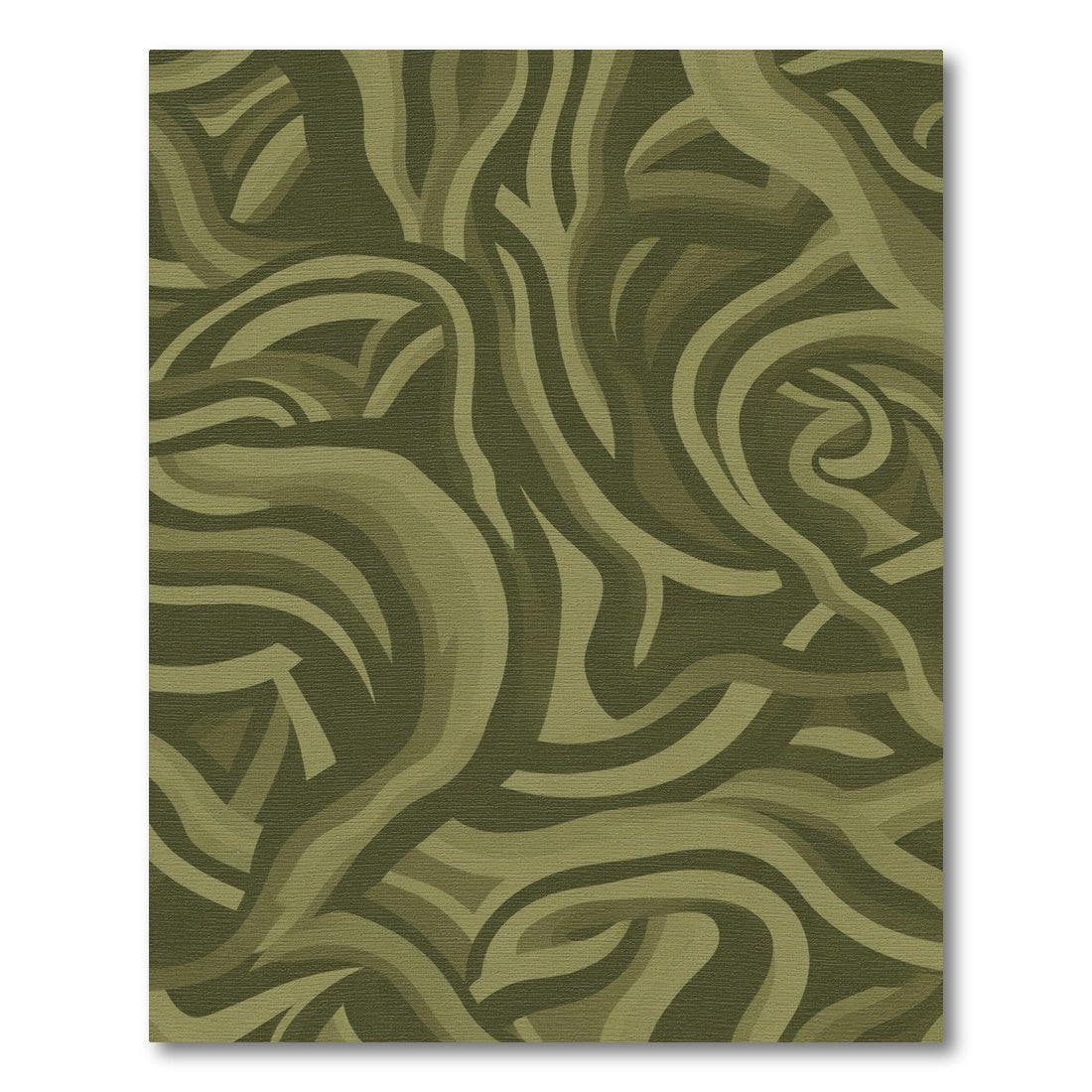Abstract Earthy Camouflage Swirl Rug