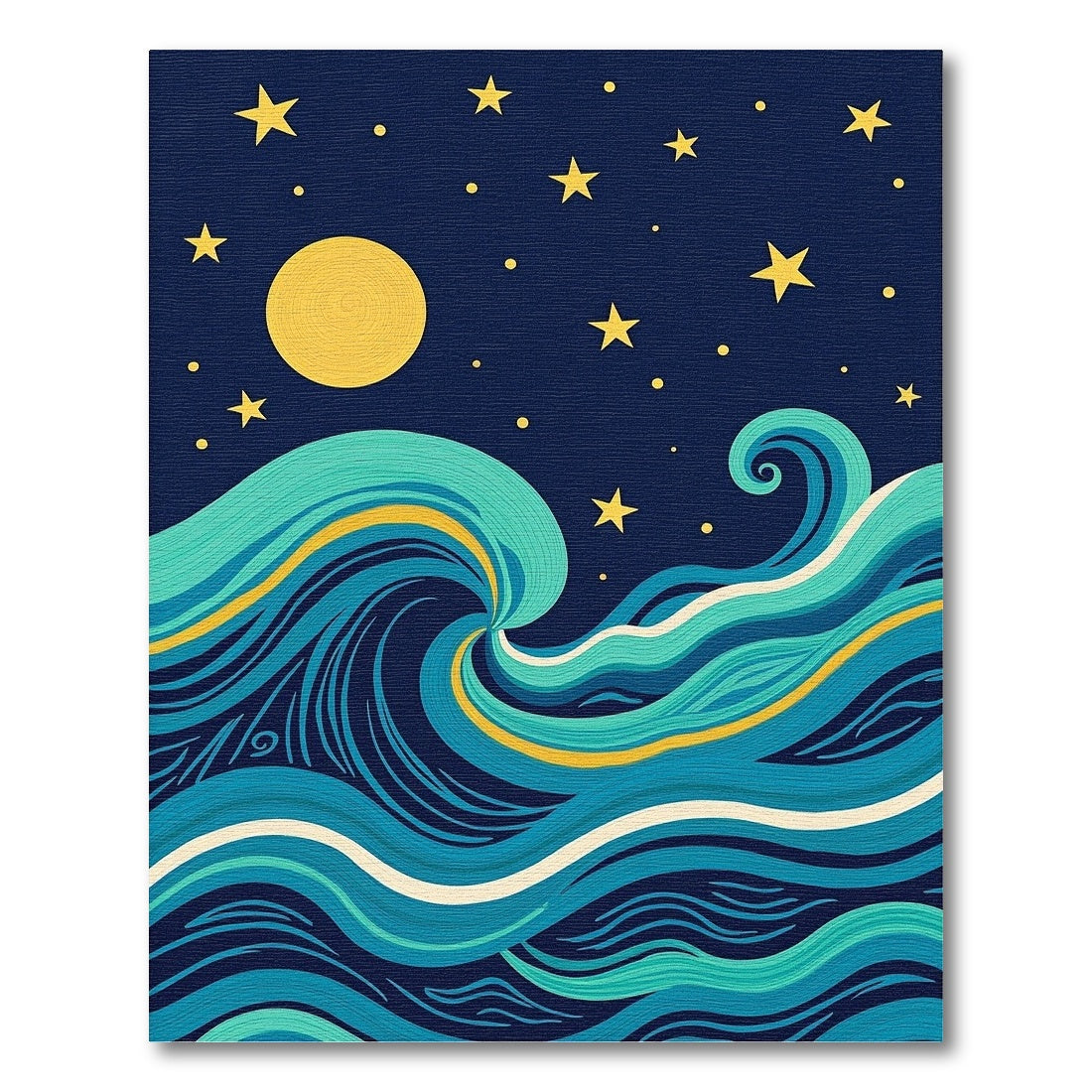 Celestial Night Sky Wave Rug