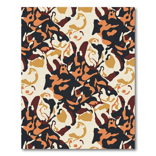 Bold Earthy Abstract Swirls Rug
