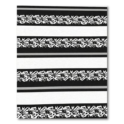 Monochromatic Tribal Stripe Rug