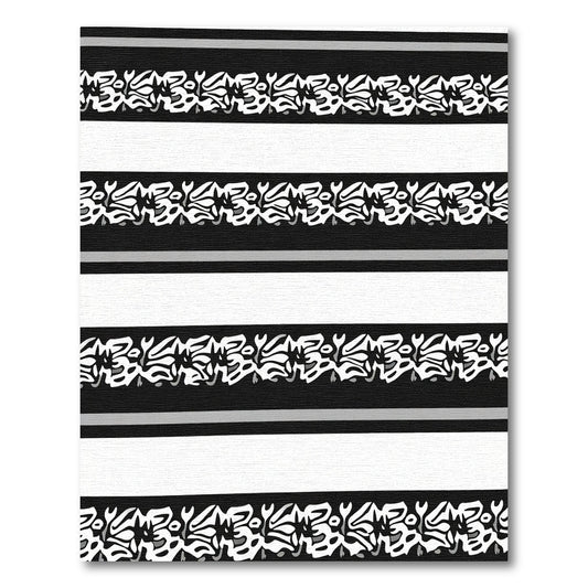 Monochromatic Tribal Stripe Rug