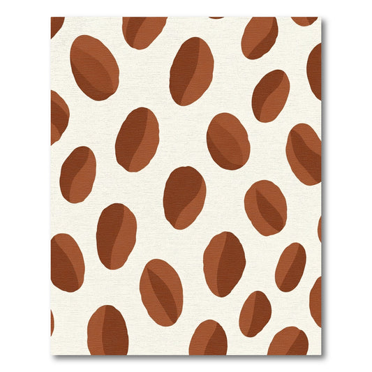 Brown Coffee Bean Scatter Rug