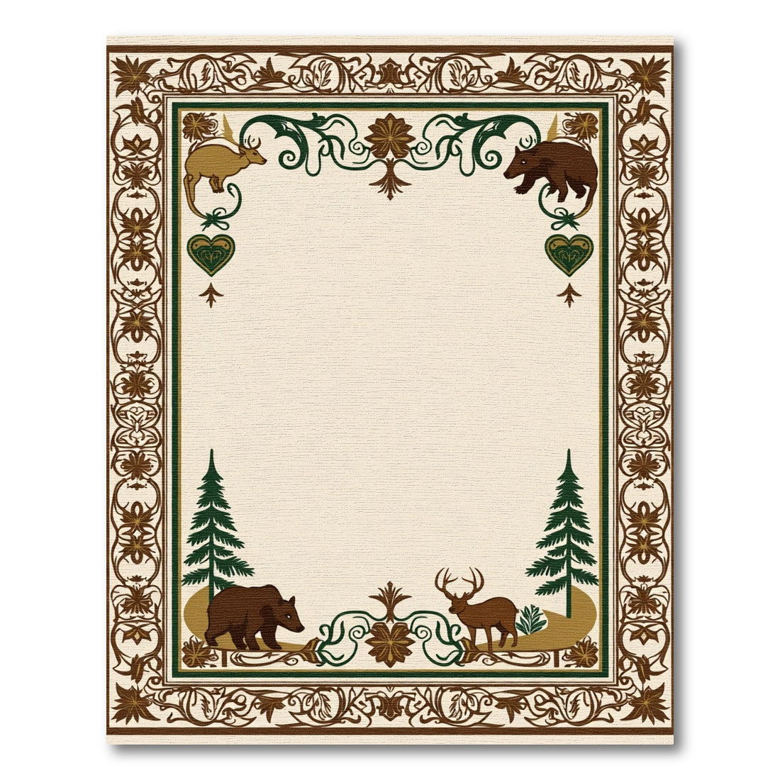 Rustic Woodland Creatures Forest Charm Rug