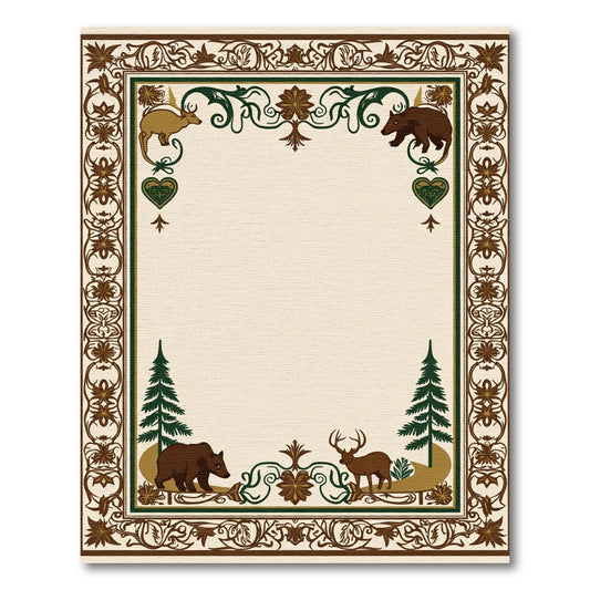 Rustic Woodland Creatures Forest Charm Rug