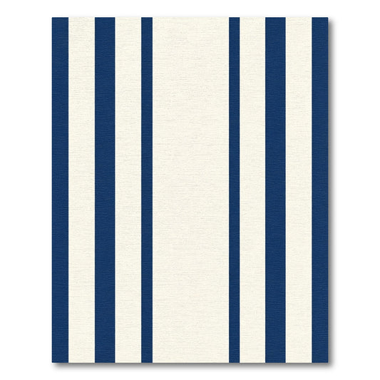 Classic Navy Cream Vertical Stripe Rug