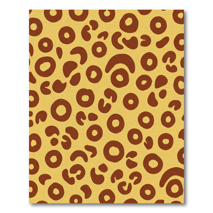 Gold Brown Leopard Spot Rug