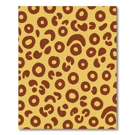 Gold Brown Leopard Spot Rug