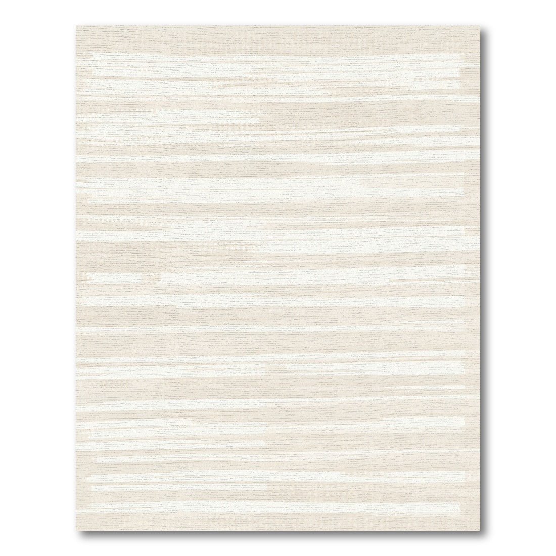Subtle Beige Distressed Stripe Rug