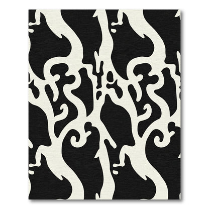 Black Bone Organic Ivory Flow Rug