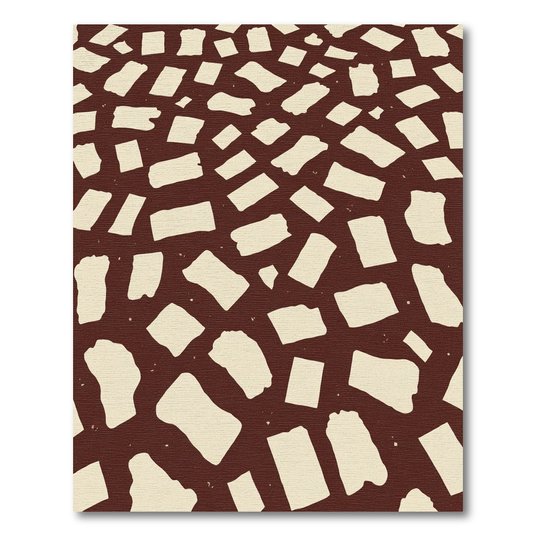 Terracotta Cream Irregular Shapes Rug