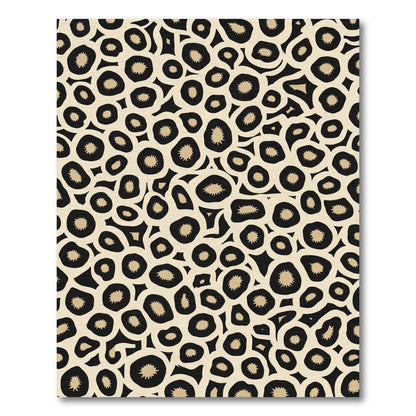 Black Tan Spotted Abstract Circles Rug