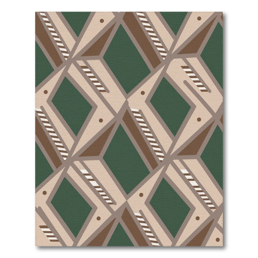 Geometric Lattice Diamond Area Rug