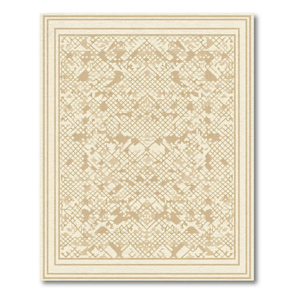 Sandy Tone Geometric Lace Rug