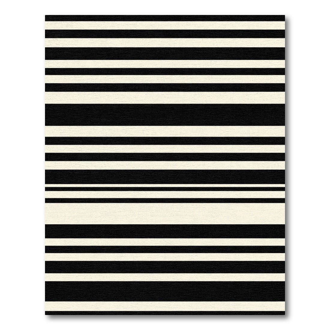 Bold Black and Cream Stripe Rug