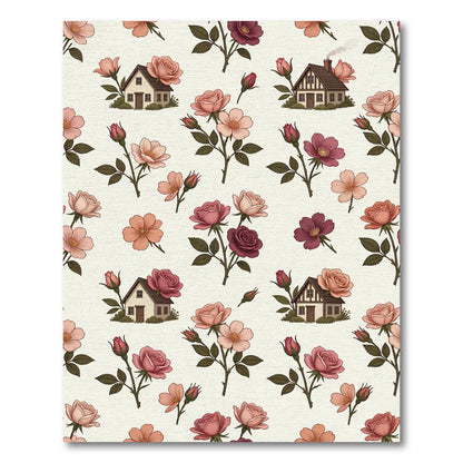 Vintage Rose Garden Cottage Harmony Rug