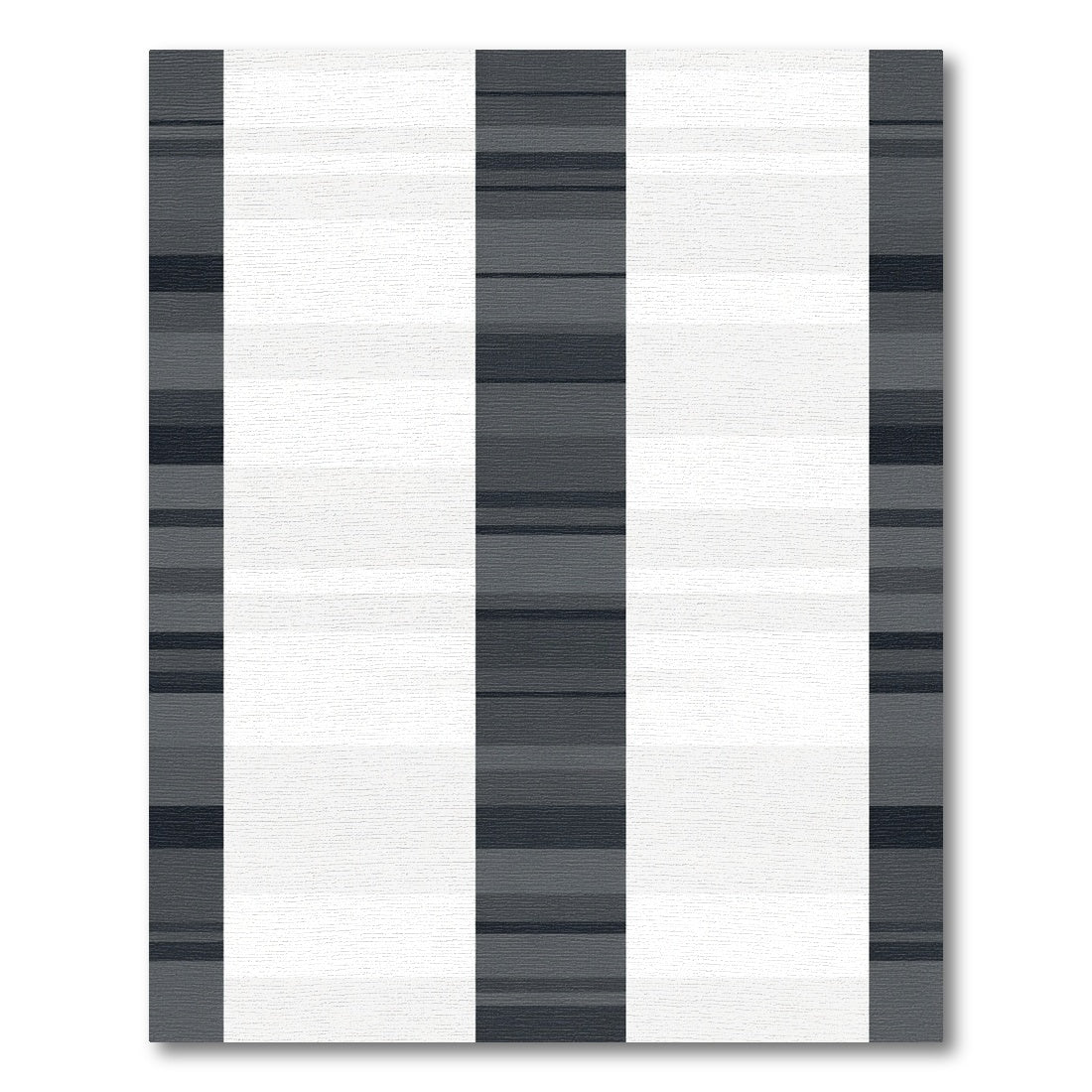 Charcoal Gray White Stripe Rug
