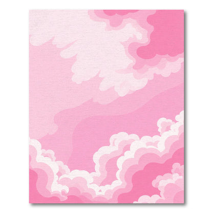Pink Cloudscape Flow Rug